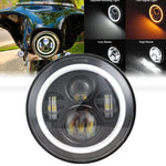 Load image into Gallery viewer, 7Inch Motorcycle Led Headlight For Street Glide Softail FatBoy Cafe Racer Chopper Honda Universal Modified 7Inch Round Headlamp  Amaijoin
