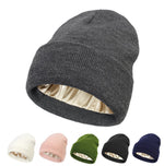 Load image into Gallery viewer, Winter Hat For Women Silk Satin Lined Beanies Chunky Caps Men Warm Fashion Women Bonnet Skullies Caps Male Female Balaclava Hats  Amaijoin
