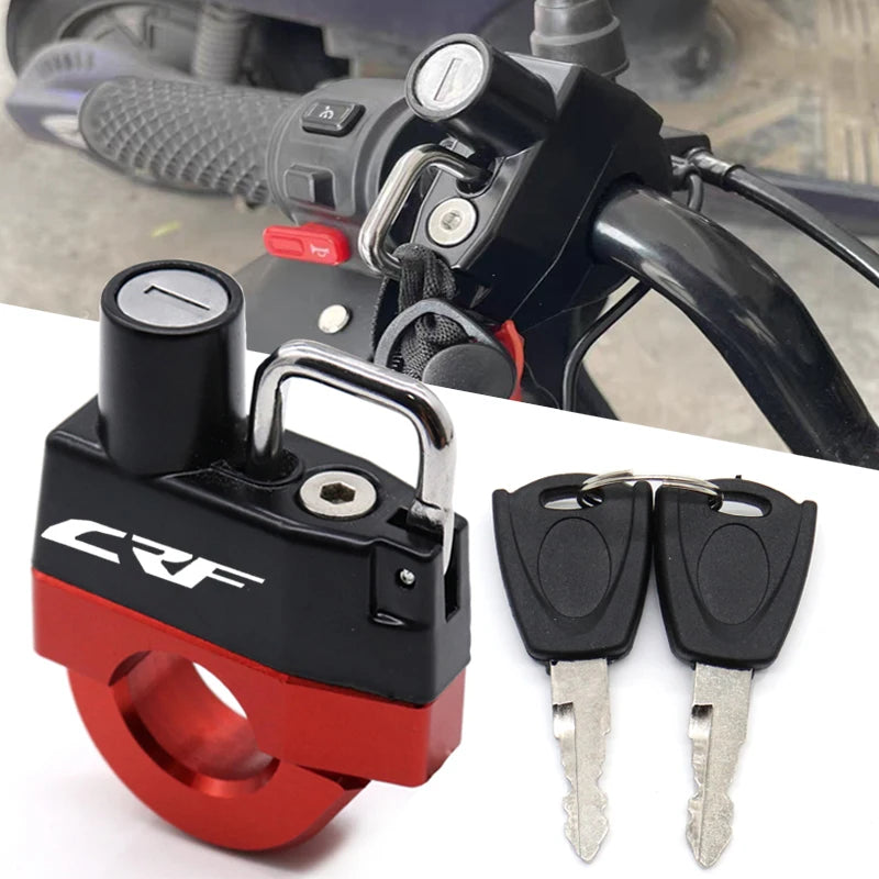 For HONDA CRF150R CRF250R CRF250X CRF450R CRF450X CRF 250 450 RX CRF450L Anti-theft Helmet Lock Security Motorcycle Accessories  Amaijoin