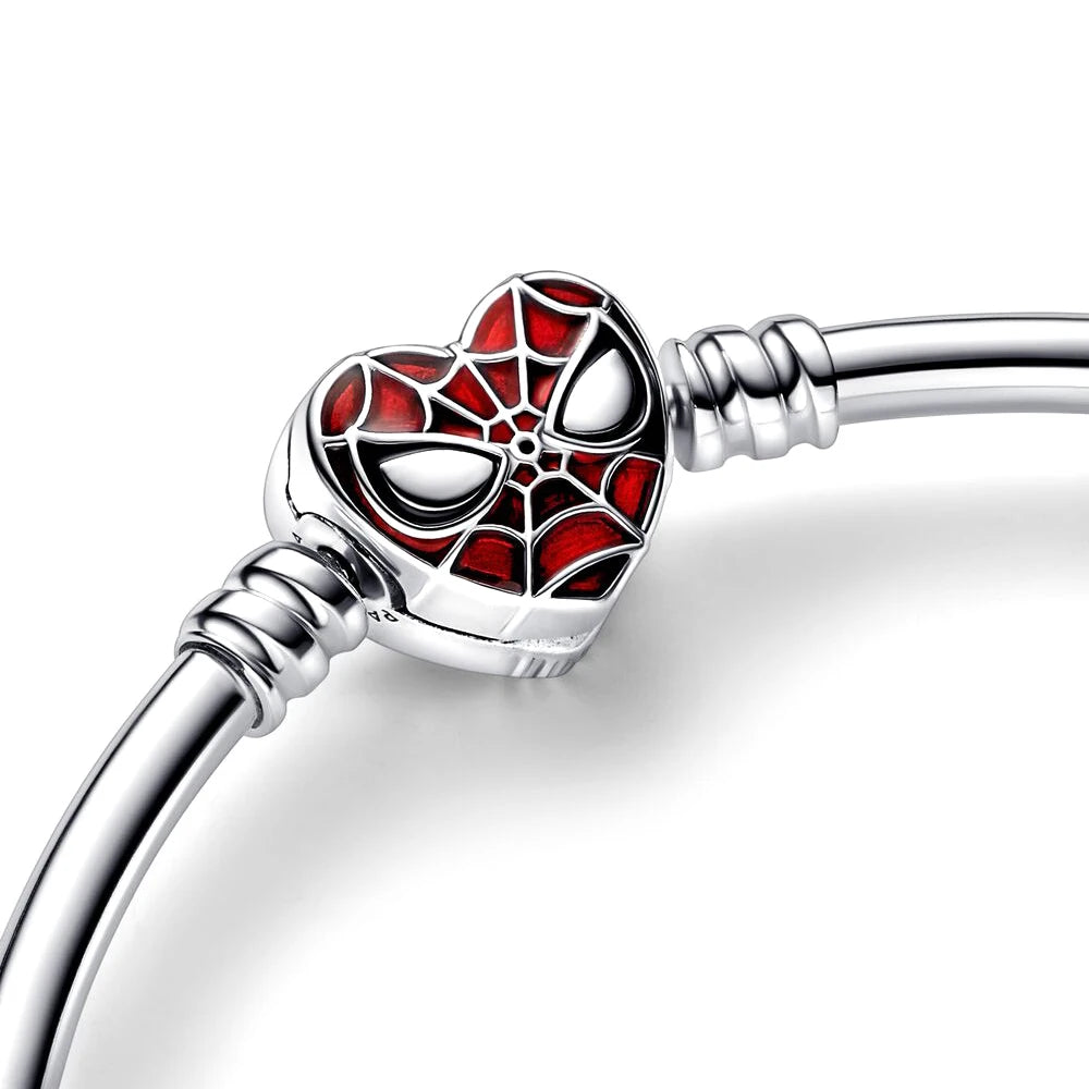 Pandora 925 Silver Bracelet Heart Shaped Personalized Link Buckle Bracelet Smooth Red Niche Fashion Accessories For Women  Amaijoin