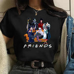 Load image into Gallery viewer, Summer Funny Villains Graphic Print Women Tshirt Harajuku 90s Girl Tees Short Sleeves T Shirts Female Streetwear Tops  Amaijoin
