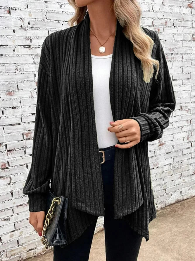 Autumn and Winter New Women's Long Sleeve Solid Loose Cardigan Coat Women  Amaijoin