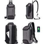 Load image into Gallery viewer, Men Anti-theft Lock Multifunction Shoulder Bags USB Charging Sling Crossbody Travel Messenger Chest Bag Pack For Male  Amaijoin
