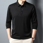 Load image into Gallery viewer, Men&#39;s Waffle Long Sleeved POLO Shirt with Letter Printed Lapel Casual Top  Amaijoin
