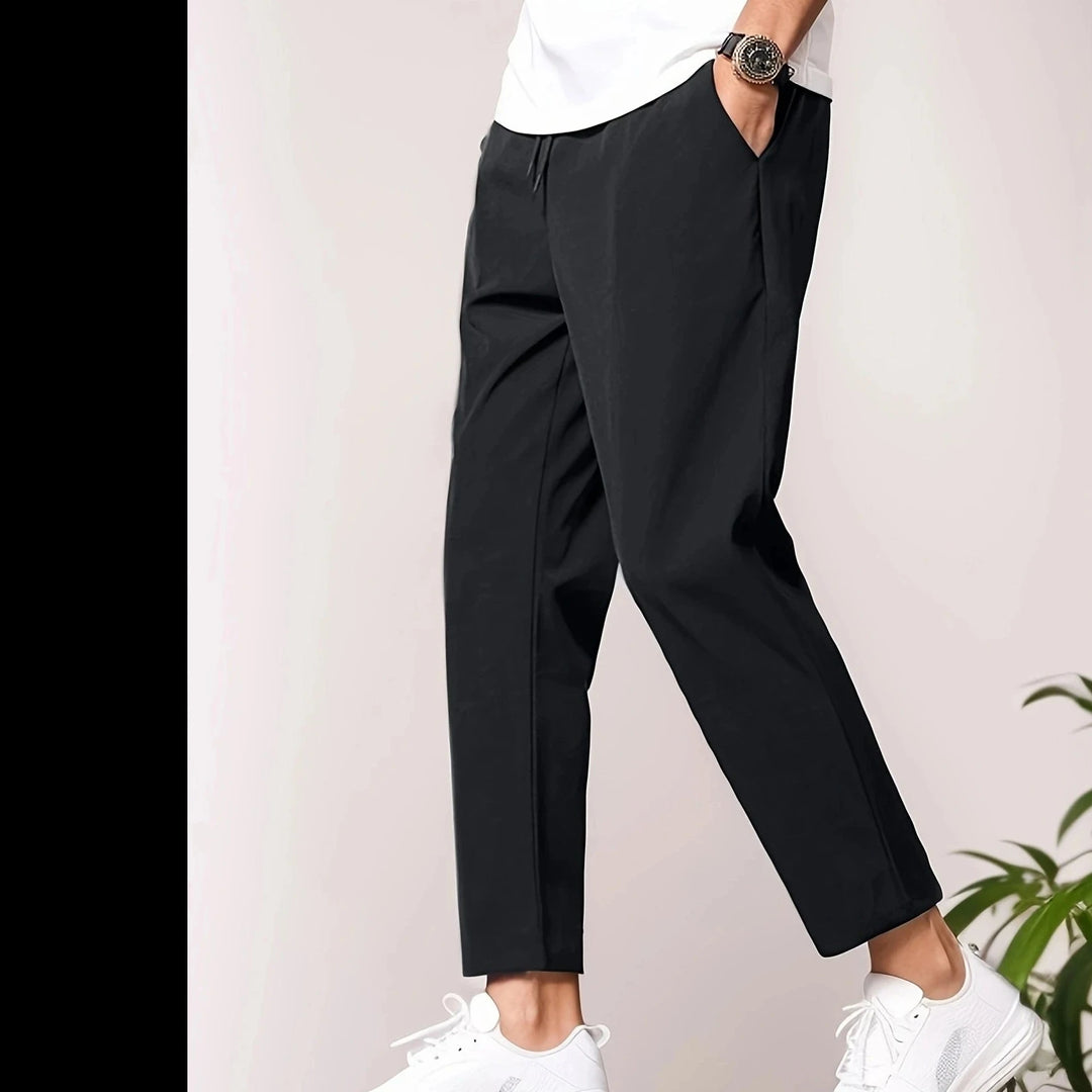 Spring/Summer 2024 New Fashion Solid Color Men's Casual Pants Thin SweatPants Quick Drying Cool Sport Jogger Drawstring Pants  Amaijoin