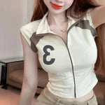 Load image into Gallery viewer, Female Tee Coquette Clothes Graphic T-shirts Sexy Slim Crop Top Women&#39;s Polo Clothing Trend 2024 Short Sleeve New Cheap Tops In  Amaijoin
