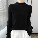 Load image into Gallery viewer, 2023 Autumn/Winter New 100% Merino Wool Women&#39;s Pile Neck Sweater Jumper Fashion Women&#39;s Sweater Warm Turtleneck Sweater Top  Amaijoin
