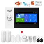 Carregue a imagem no visualizador da Galeria, PGST PG-107 Tuya Wireless Home WIFI GSM Home Security With Motion Detector Sensor Burglar Alarm System APP Control Support Alexa  Amaijoin
