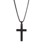 Load image into Gallery viewer, 316L Stainless Steel Cross Necklace For Men Chain Necklaces Punk Gold Silver Black Color Cross Pendant Necklace  Jewelry  Amaijoin
