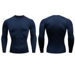 Load image into Gallery viewer, Men Compression Running T-shirt Fitness Tight Long Sleeve Sport Shirts Training Jogging Tops Gym Sportswear Dry Fit Rashgard  Amaijoin
