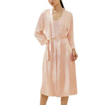 Carregue a imagem no visualizador da Galeria, BirdTree 6A 19MM 100%Mulberry Silk Elegant Nightgown,Women&#39;s Solid Silky Comfortable Breathable Robe,2024 Spring Summer P41926QD  Amaijoin
