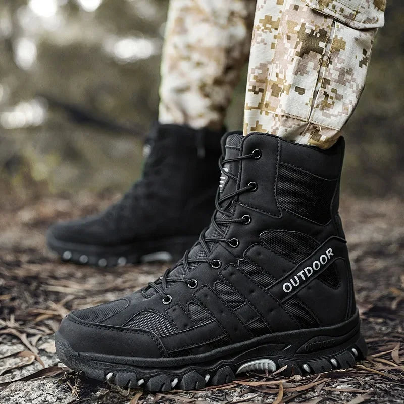 Tactical Military Boots Men Special Force Desert Combat Army Boots Outdoor Male Men Winter Work Shoes Hunting Hiking Ankle Boots  Amaijoin