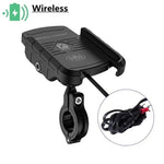 Load image into Gallery viewer, Motorcycle Phone Holder Wireless Charger Moto Motorbike Mirror Mobile Stand Support USB Fast Wireless Charging Cellphone Mount  Amaijoin
