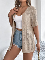 Load image into Gallery viewer, Spring Summer Casual Solid Color Hollow Out Knitted Cardigan Sun Proof Tops for Women  Amaijoin
