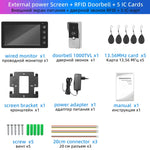 Load image into Gallery viewer, Wired Video Intercom for Home Outdoor Door Phone with Screen 7 Inch Monitor Street Doorbell  RFID Call Panel Open Electric Lock  Amaijoin
