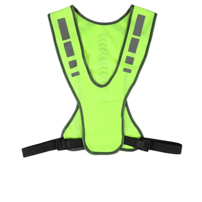 Reflective Vest and Handband Night High Visibility Reflective Warning Strap for Outdoor Motorcycle Sports Safety Work Security  Amaijoin