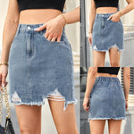 Load image into Gallery viewer, Denim Cargo Mini Skirt Women 2024 Summer High Waist Bag Hip Skirts Female Sexy Skinny Pocket Anti-Glare Short Skirts  Amaijoin
