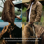 Load image into Gallery viewer, Maden Workwear American Retro Heavyweight Canvas Oil Wax Jacket Amekaji Hunting Oil Wax Jacket Men&#39;s Autumn  Amaijoin
