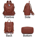 Carregue a imagem no visualizador da Galeria, New Luxury Design Leather Women Backpack Casual School Bag for Teenager Girls Travel Back Pack Ladies Bagpack Mochilas Sac A Dos  Amaijoin
