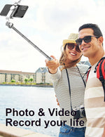 Load image into Gallery viewer, Wireless Bluetooth Selfie Stick Foldable Portable Tripod with Fill Light Shutter Remote Control for Android iPhone Smartphone  Amaijoin
