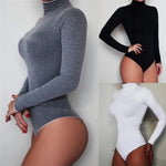 Load image into Gallery viewer, Long Sleeve Turtleneck Slim Bodysuits 2023 New Womens Base Bodysuits Solid Playsuits Female Clothing Sexy &amp; Club Slim Jumstits  Amaijoin
