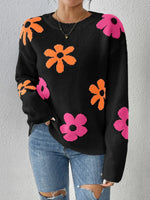 Load image into Gallery viewer, Europe and the United States color flower thick sweet fresh lovely wind sweater coat  Amaijoin
