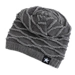 Load image into Gallery viewer, New Unisex Slouchy Winter Hats Add Fur Lined Men And Women Warm Beanie Cap Casual Five-pointed Star Decor Winter Knitted Hats  Amaijoin
