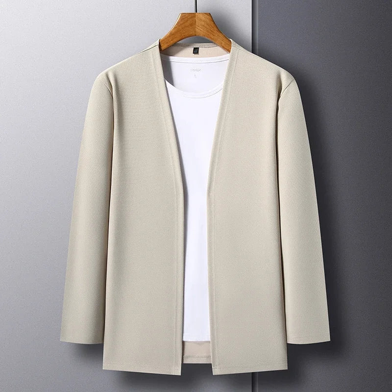 New Men's Long Sleeved Cardigan Jacket Casual Fashion Top  Amaijoin