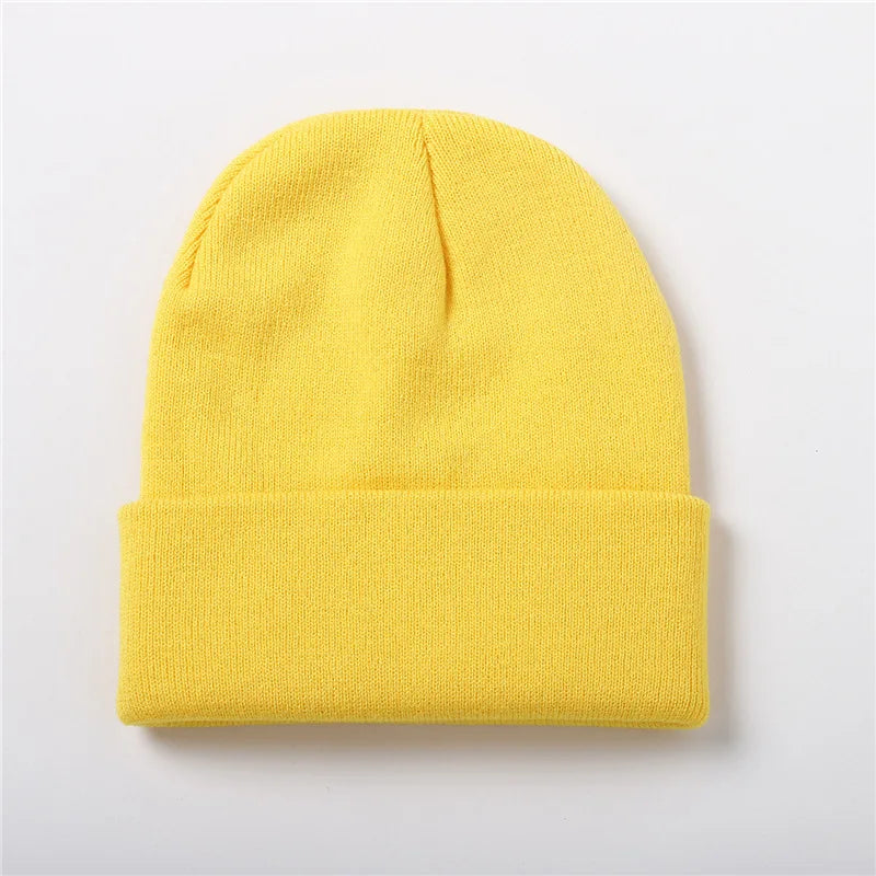 20 Colors New Korean Wool Acrylic Knitted Caps Women Men Skullcap Autumn Winter Elastic Skullies Beanies Cap Wholesale  Amaijoin