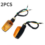 Load image into Gallery viewer, 2Pcs Universal Motorcycle Turn Signal Indicator Light Turning Indicators Signal Light Blinkers Amber Motorcycle Accessories  Amaijoin
