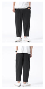 Load image into Gallery viewer, 100% Cotton Summer Casual Pants Man Trendy Japanese Cropped Pants Loose Pants Men 5xl  Amaijoin
