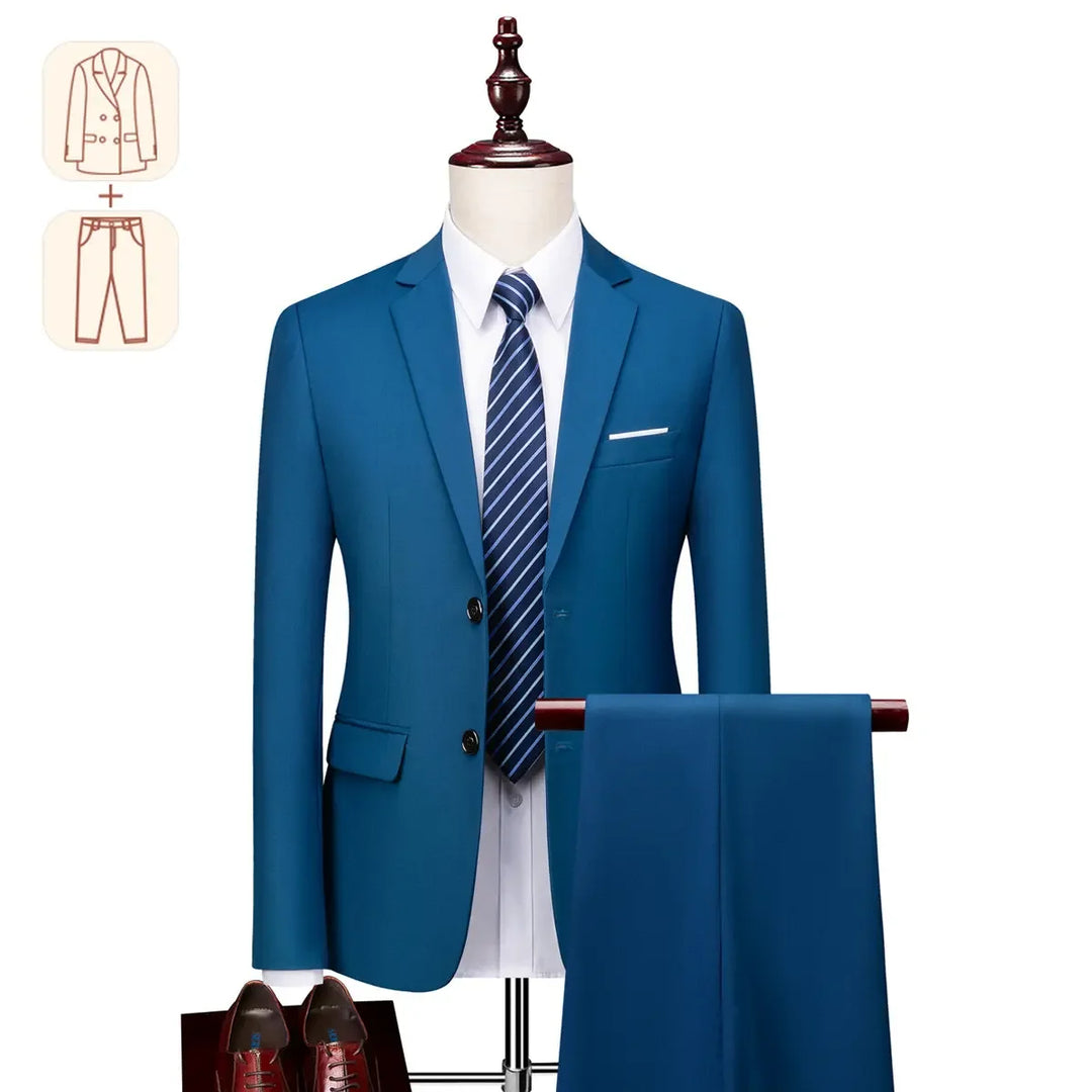 Men's Business Casual Suit for Weddings, Genuine Blazer, Vest and Pants, Big & Tall,Slim Fit Waistcoat, Dress Trousers, US Size  Amaijoin