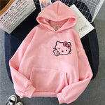 Load image into Gallery viewer, Women 90s Y2k 2000s Hoodies Hello Kitty Hip Hop Hoodie Sanrio Sweatshirt Clothes Tops Sweatshirt Clothing Streetwear  Amaijoin
