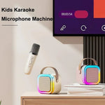 Load image into Gallery viewer, Bluetooth K12 Karaoke Machine Portable 5.3 PA Speaker System with 1-2 Wireless Microphones Home Family Singing Children&#39;s Gifts  Amaijoin
