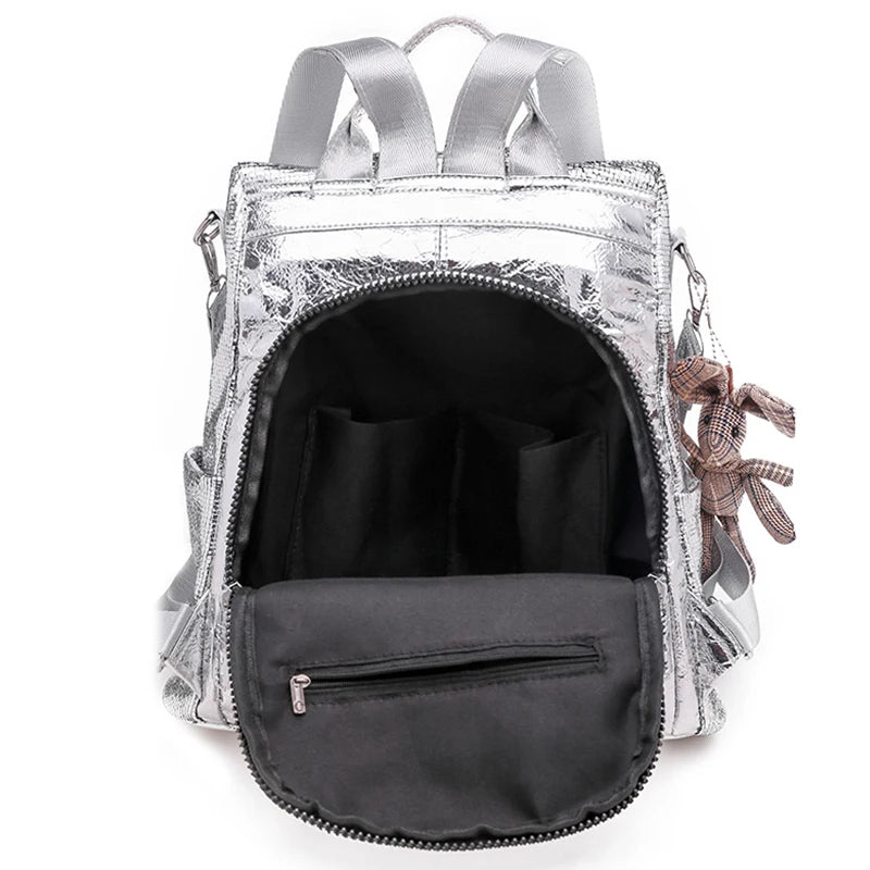 2024 New Women High Quality Leather Backpacks High Capacity Casual Travel Backpack Mochilas School Backpack for College Students  Amaijoin