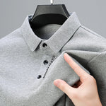 Load image into Gallery viewer, Men&#39;s Waffle Long Sleeved POLO Shirt with Letter Printed Lapel Casual Top  Amaijoin
