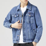 Load image into Gallery viewer, 2024 Jacket Men&#39;s Casual Cotton Black Denim Jaqueta Jeans Masculina Slim Washed Retro Classic Blue Jeans Coat Male Men Clothing  Amaijoin
