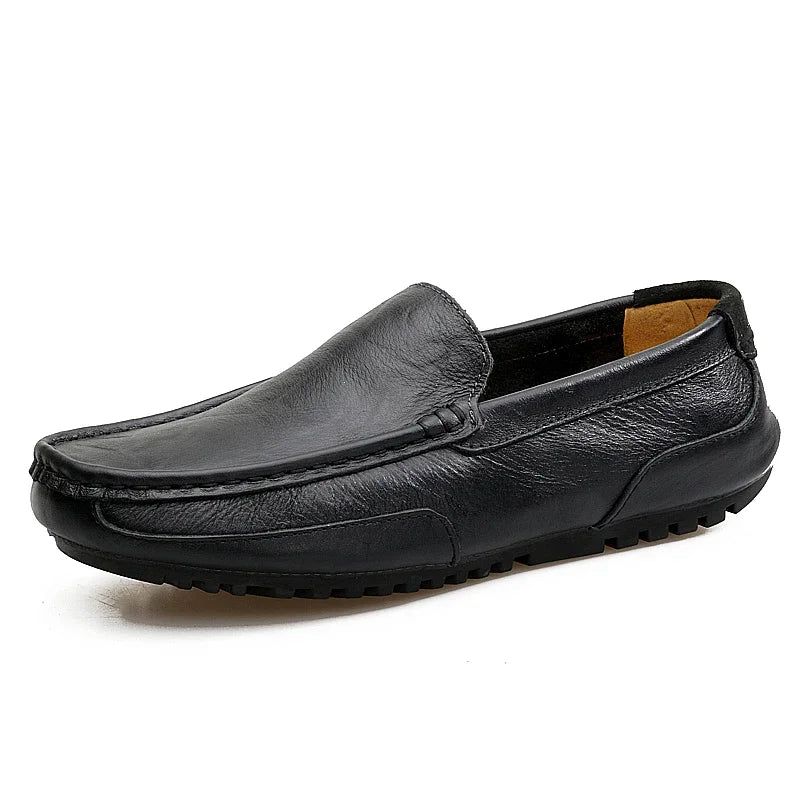 2023 Summer Men Casual Shoes Luxury Brand Genuine Leather Mens Loafers Moccasins Hollow Out Breathable Slip on Driving Shoes  Amaijoin