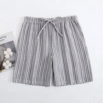 Load image into Gallery viewer, Summer Men Sleep Bottoms 100% Cotton Pajama Shorts Male Sleepwear Pants Men Home Shorts Striped Lounge Wear Shorts  Amaijoin
