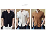 Load image into Gallery viewer, Men&#39;s Summer High Quality Casual Short-sleeved Shirts/Male Slim Fit Lapel Fashion Business and Casual Shirt Plus S-4XL  Amaijoin
