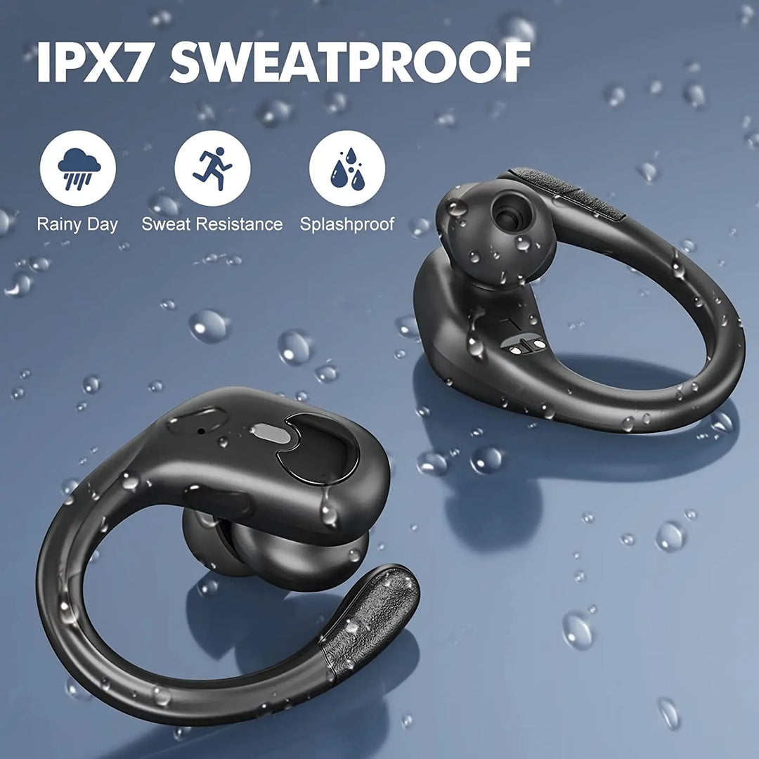 BX30 Earphones TWS Bluetooth 5.3 Wireless Sports Headphones LED Digital Display HiFi Stereo Noise Reduction Earbuds with HD Mic  Amaijoin