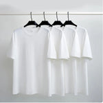 Load image into Gallery viewer, Summer Casual 100% Cotton Regular-Fit Women Crew Neck Basic White T-Shirts  Amaijoin
