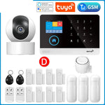 Load image into Gallery viewer, Gautone Tuya Smart Wifi Home Security Alarm System Wireless GSM Fire Alarm System Panel Smart Life App Control work with Alexa  Amaijoin
