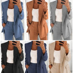 Load image into Gallery viewer, Fashionable Lapel Slim Cardigan Temperament Blazer for Women elegant suit jacket solid color spring autumn coat  Amaijoin
