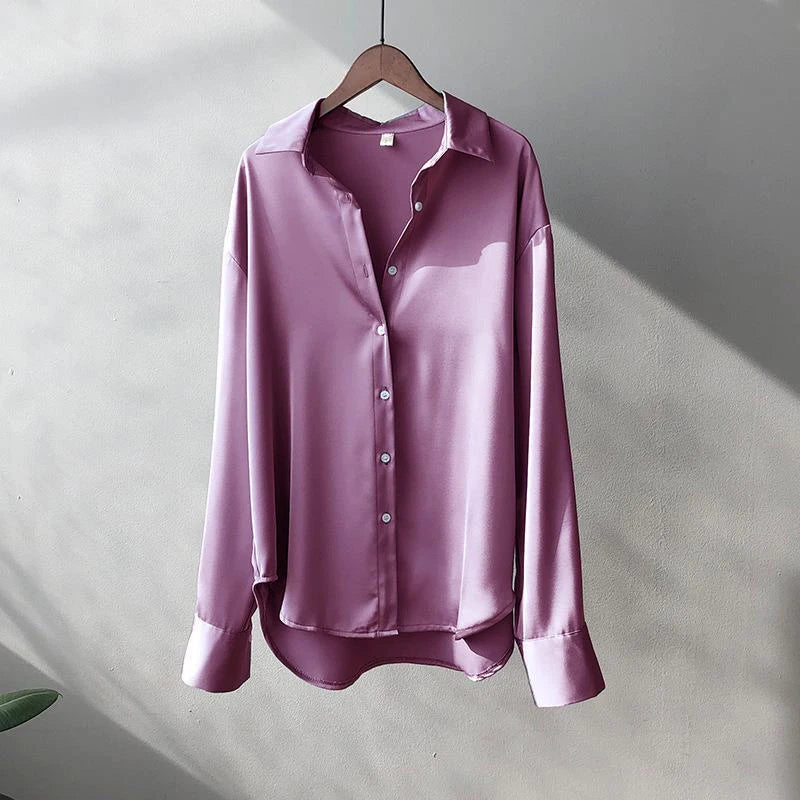 Summer Shirts And Blouses Woman Casual Top Autumn Winter Korean Long Sleeve Button Elegance Sweet Casual Office Lady New Shirts  Amaijoin