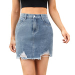 Load image into Gallery viewer, Denim Cargo Mini Skirt Women 2024 Summer High Waist Bag Hip Skirts Female Sexy Skinny Pocket Anti-Glare Short Skirts  Amaijoin
