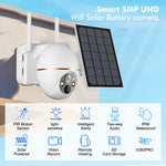 Load image into Gallery viewer, 5MP Solar WIFI Camera 8000mAh Battery PTZ Surveillance IP Cameras Wireless PIR Human Tracking CCTV HD Outdoor Waterproof 5X Zoom  Amaijoin
