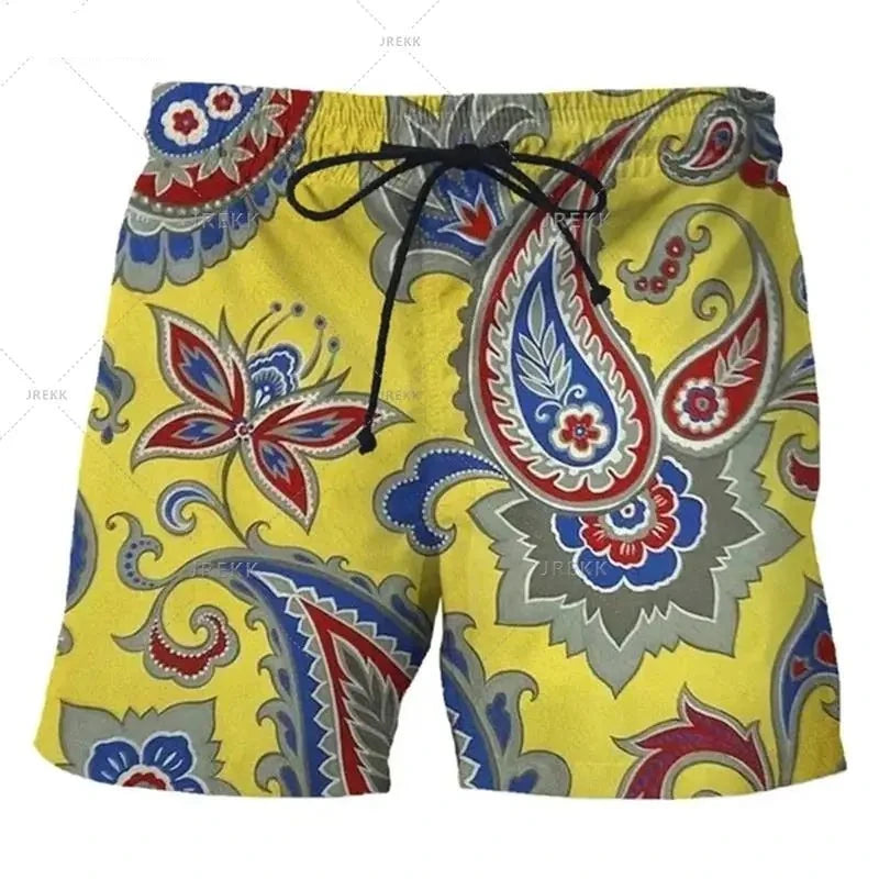 Ink Painting 3D Swimming Shorts Men Summer New Short Trunks Casual Comfort Beach Shorts Masculino Skateboarding Swimsuit  Amaijoin