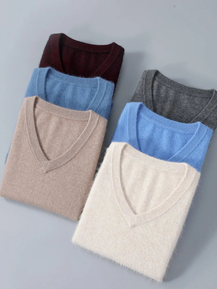 Sweater Cashmere de Vison sem Mangas  Amaijoin