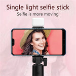 Load image into Gallery viewer, Cell Phone Selfie Stick Tripod Bluetooth Remote Wireless Selfi Stick Phone Holder Stand with Beauty Fill Light for Phone  Amaijoin
